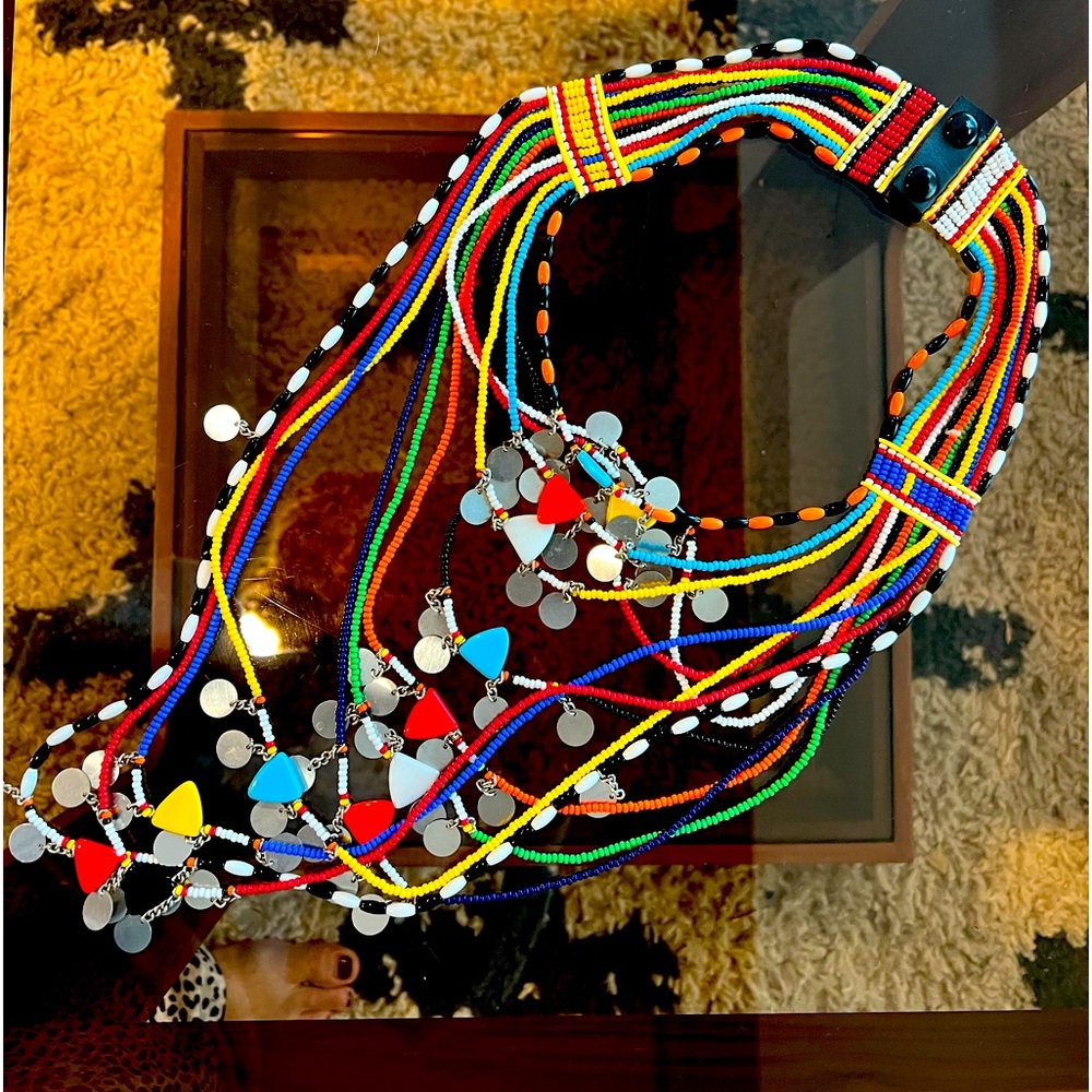 Maasai beaded wedding necklace original from Africa